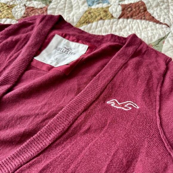 Vintage Y2K burgundy maroon Hollister Co. cardigan Bella swan vibes - Picture 3 of 7